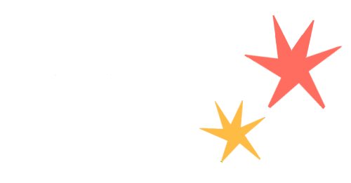 Illustrated image of two colored stars