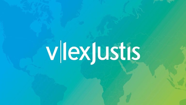v|lexJustis logo with a world map in the background
